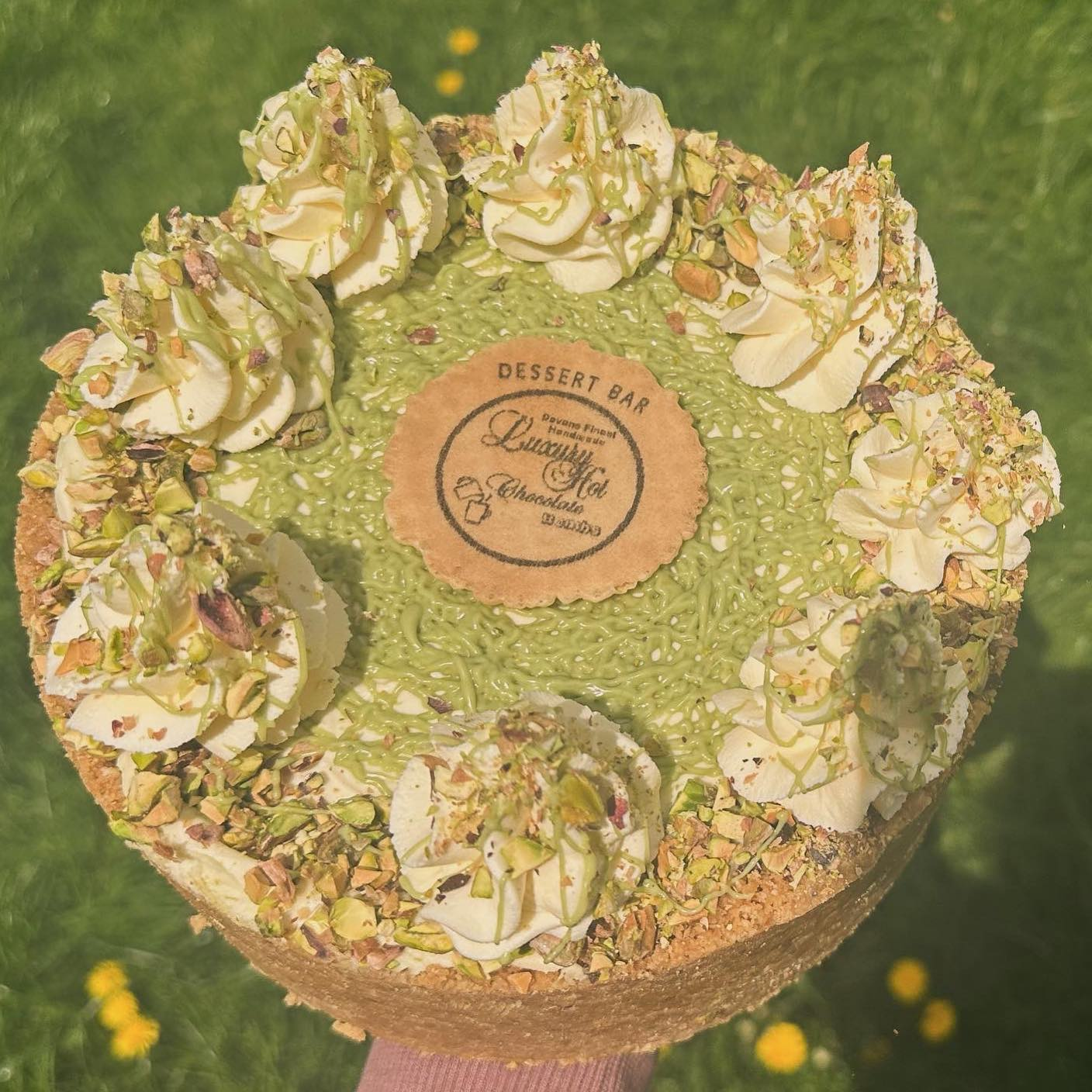 Pistachio Cheesecake Slice