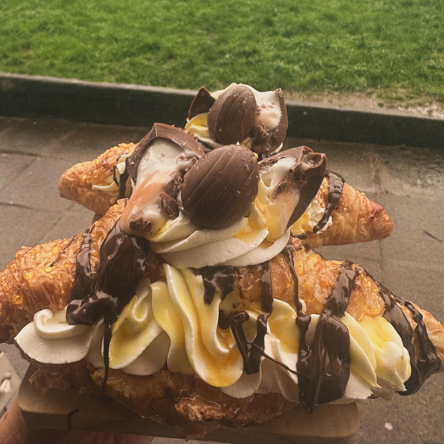 Cream Egg Cheesecake Filled Croissant
