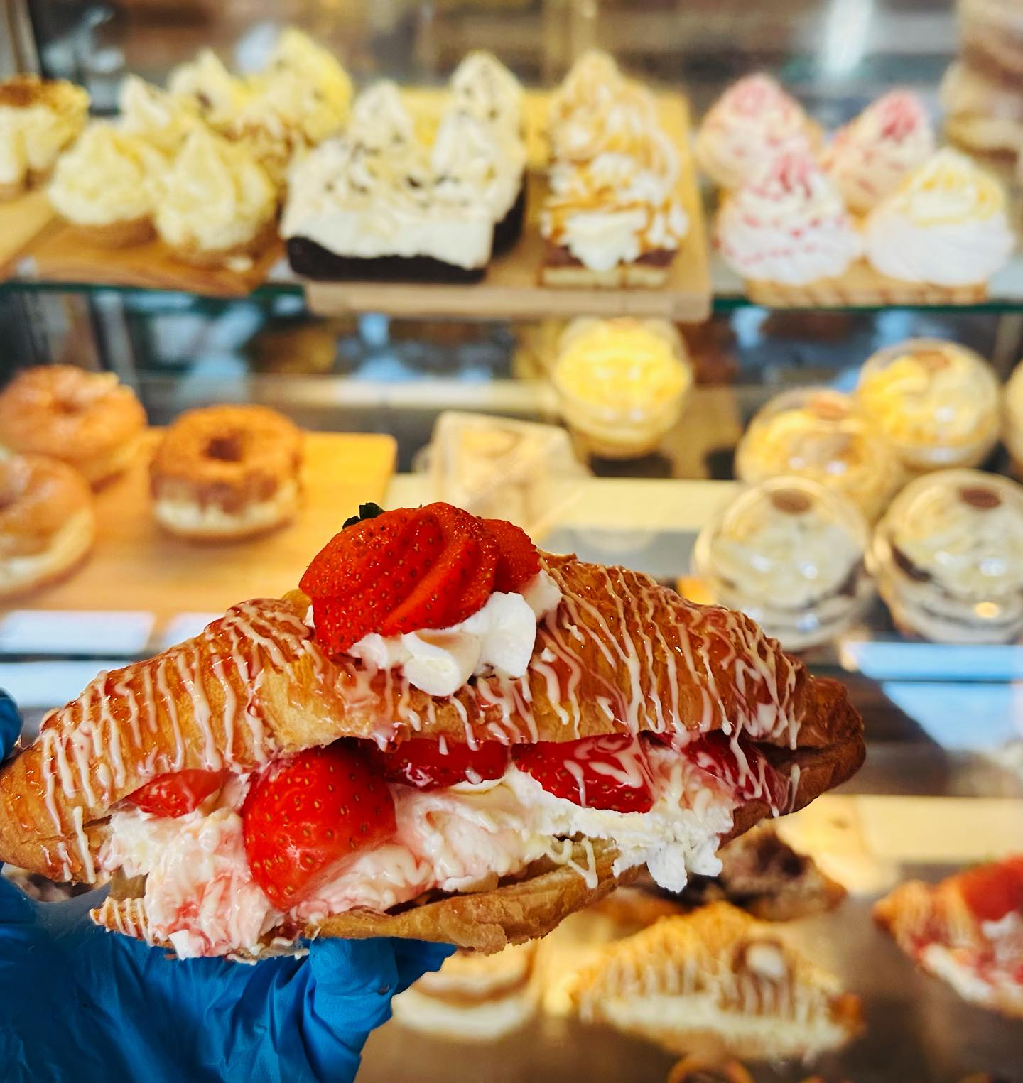 Strawberry Cheesecake Filled Croissant