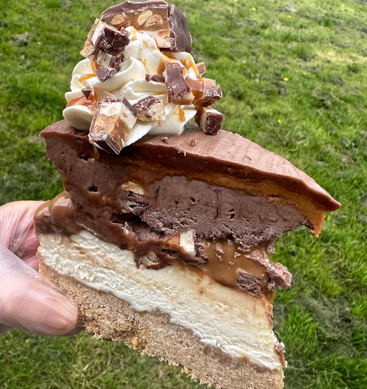 Snickers Cheesecake Slice
