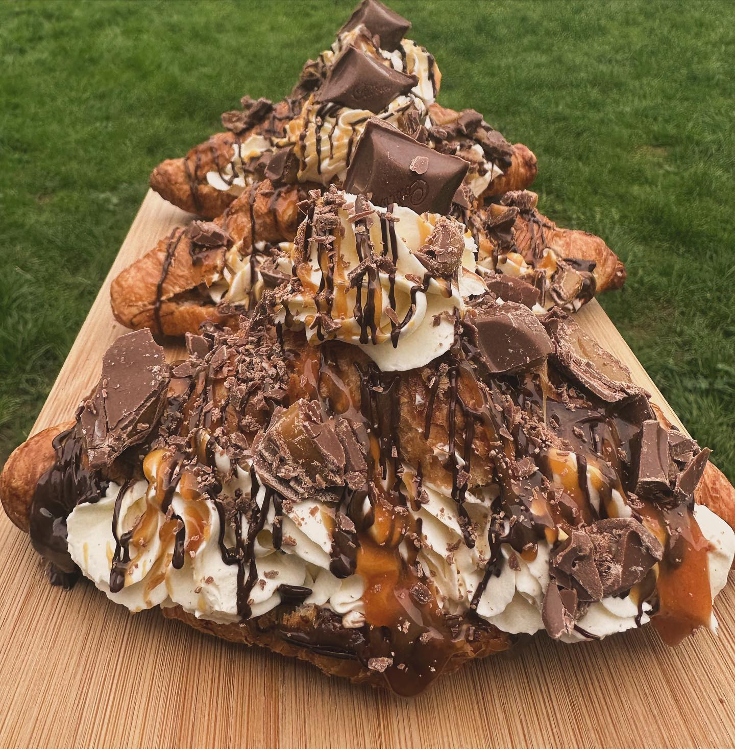 Dairy Milk Caramel Cheesecake Filled Croissant