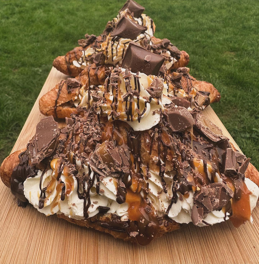Dairy Milk Caramel Cheesecake Filled Croissant
