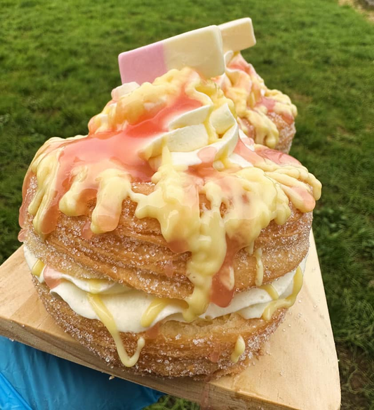Rhubarb and Custard Cronut